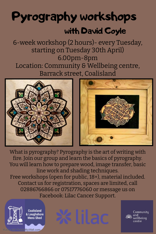 Pyrography workshops with David Coyle